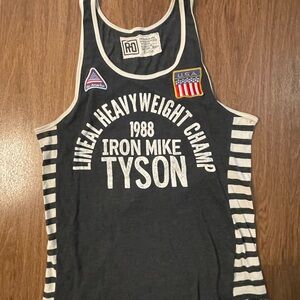 Roots of Fight Mike Tyson 1988 Tank top Vintage Grey Large
